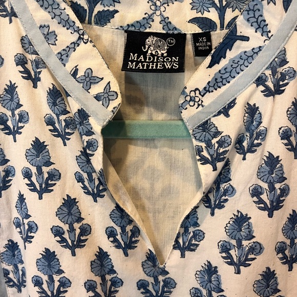 Madison Mathews Block Print Tiered Dress - Picture 3 of 8